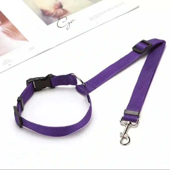 Solid 2 in 1 Dog Car Seatbelt Lead Leash Safety Belt - Picture 2 of 7